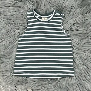 Gray Label Infant Nearly Blue Grey & White Stripe Tank Size 3-6 Months